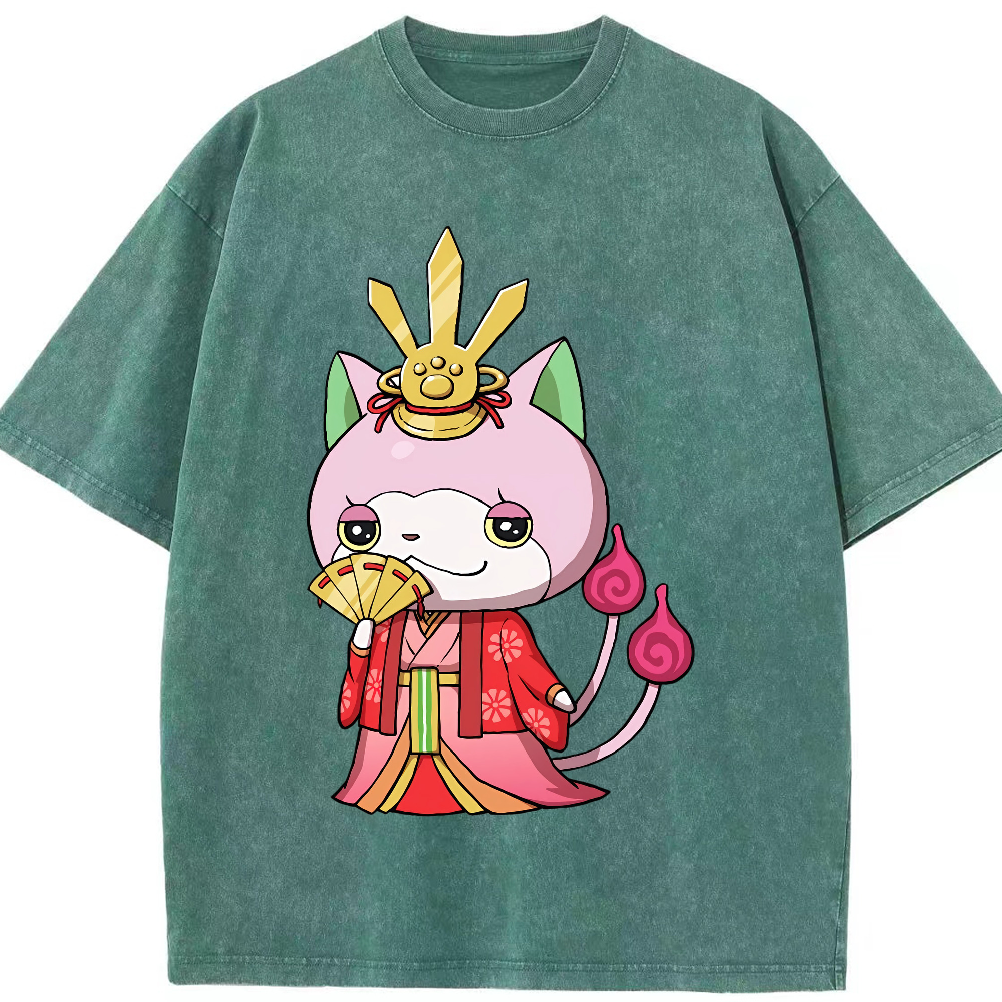 （画像用） 妖怪ウォッチ Yo-kai Watch 綿100% ヴィンテージ風 半袖Tシャツ（フロントプリント）
